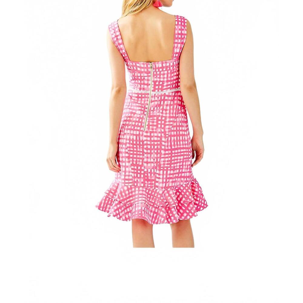 NEW LILLY PULITZER avalyn stretch dress in pink tropics feelin beachy - Picture 3 of 4